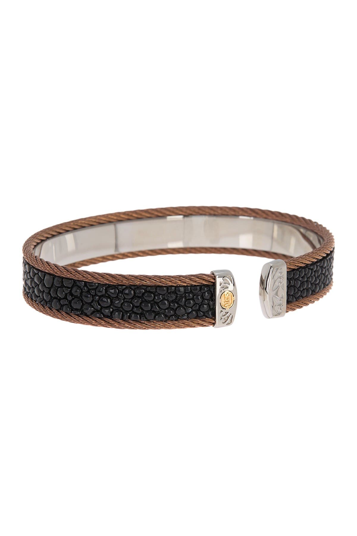 Alor Cable & Stingray Textured Cuff Bracelet