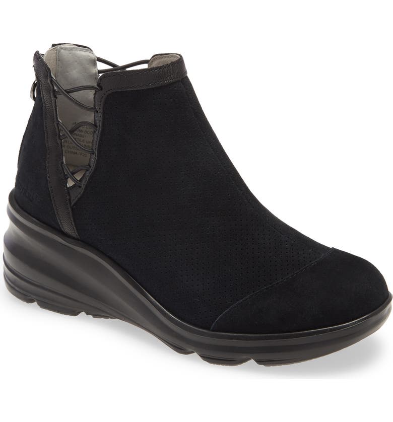 JAMBU Naomi Bootie, Main, color, BLACK SUEDE/ LEATHER