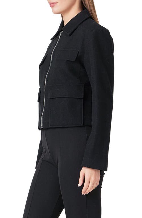 Shop Endless Rose Zip Jacket In Black