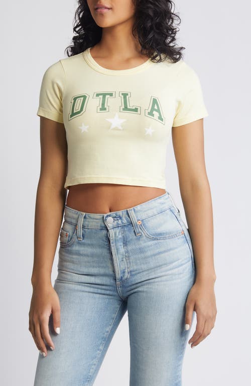 Crop Graphic T-Shirt in Yellow