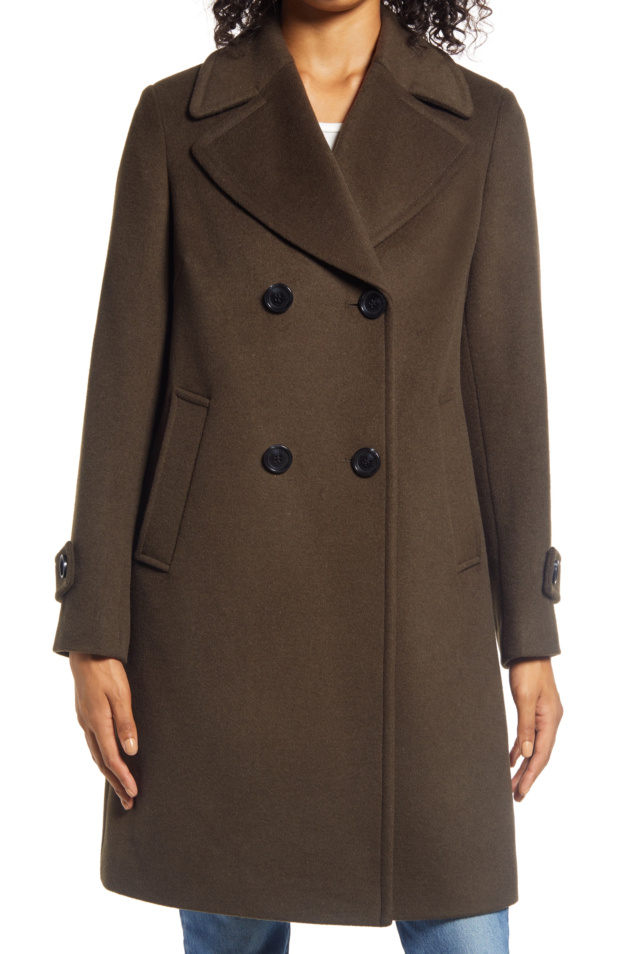 Sam Edelman | Double Breasted Wool Blend Twill Coat | Nordstrom Rack