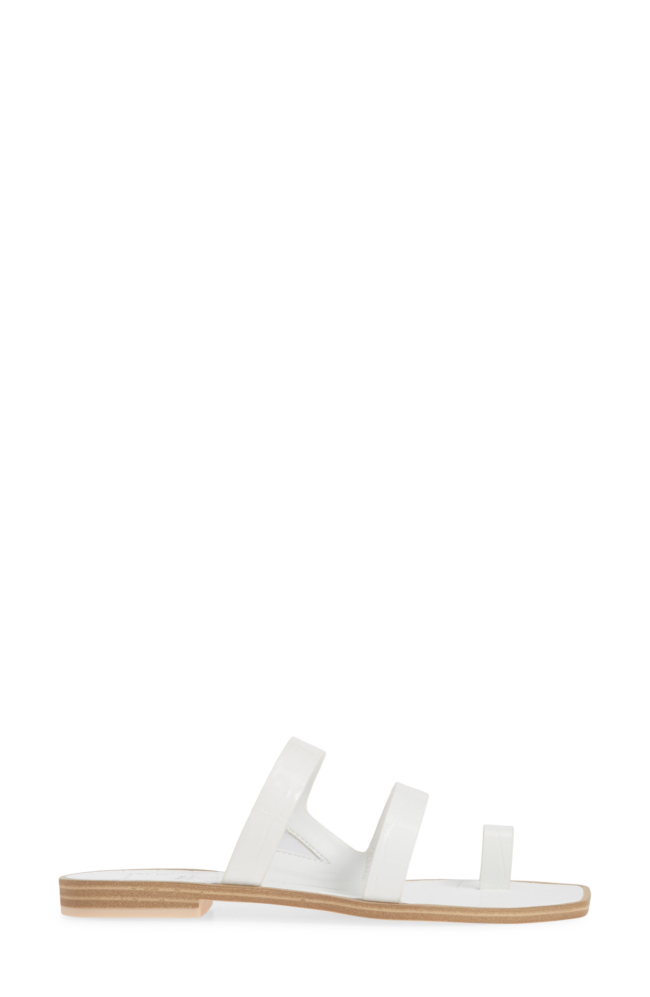 dolce vita isala 3 croc textured slide sandal