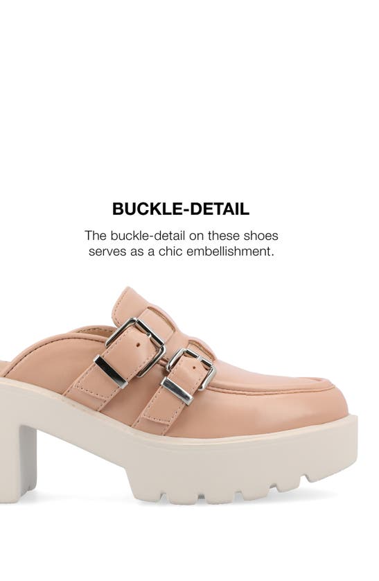 Shop Journee Collection Brydie Platform Mule In Blush