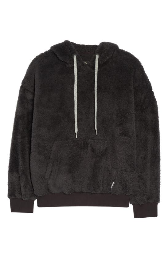 Shop Ugg Lorya Double Face Fleece Hoodie In Ink Black