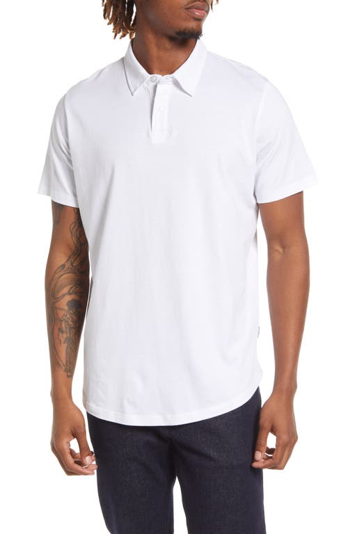 Solid Pima Cotton Polo in Whiteout