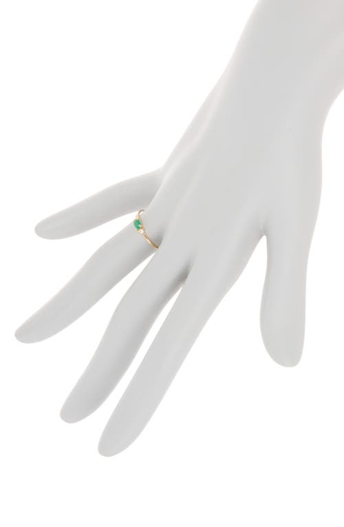 Bony Levy El Mar Emerald & Diamond Stackable Ring In 18k Yellow Gold