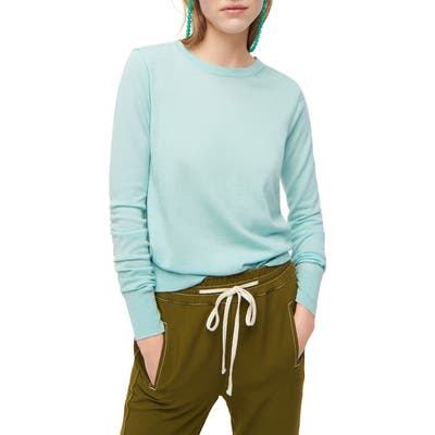 J.crew Margot Crewneck Re-Imagined Wool Sweater, Green