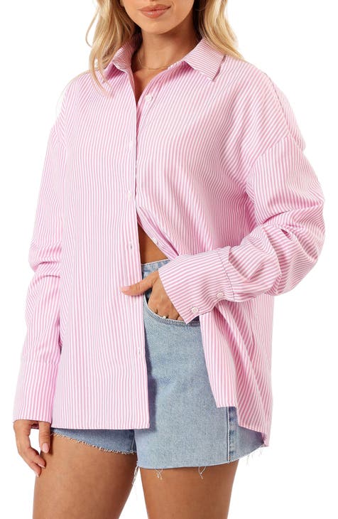 Womens Pink Button Up Tops Nordstrom