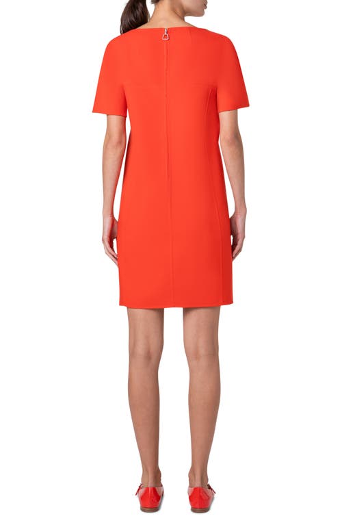 Shop Akris Reversible Cotton Blend Double Face Dress In Poppy-chai