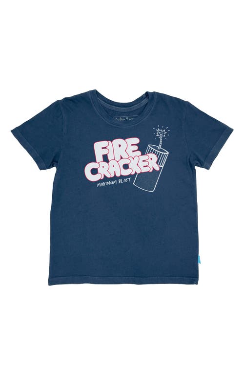 Feather 4 Arrow Kids' Firecracker Cotton Graphic T-Shirt Navy at Nordstrom,