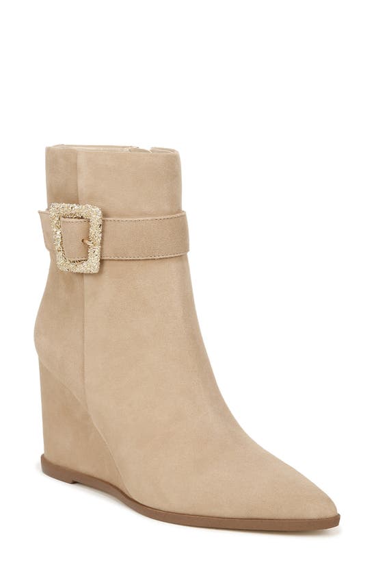 Shop Sam Edelman Weslie Pointed Toe Wedge Bootie In Light Golden Caramel