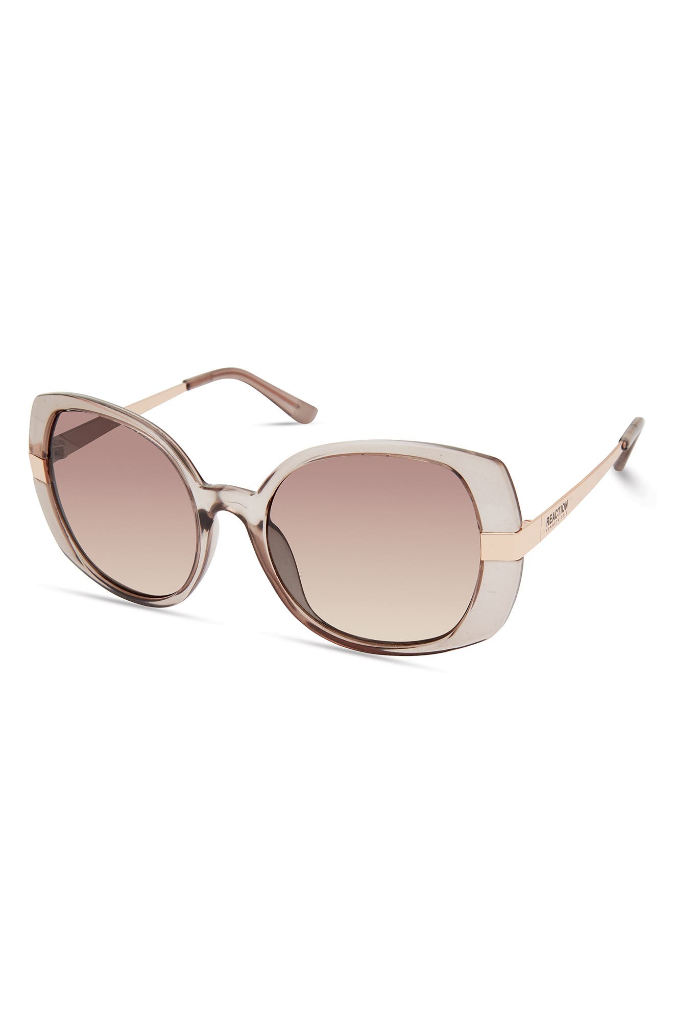 Kenneth Cole 59mm Oversized Sunglasses In Lbrno/brng