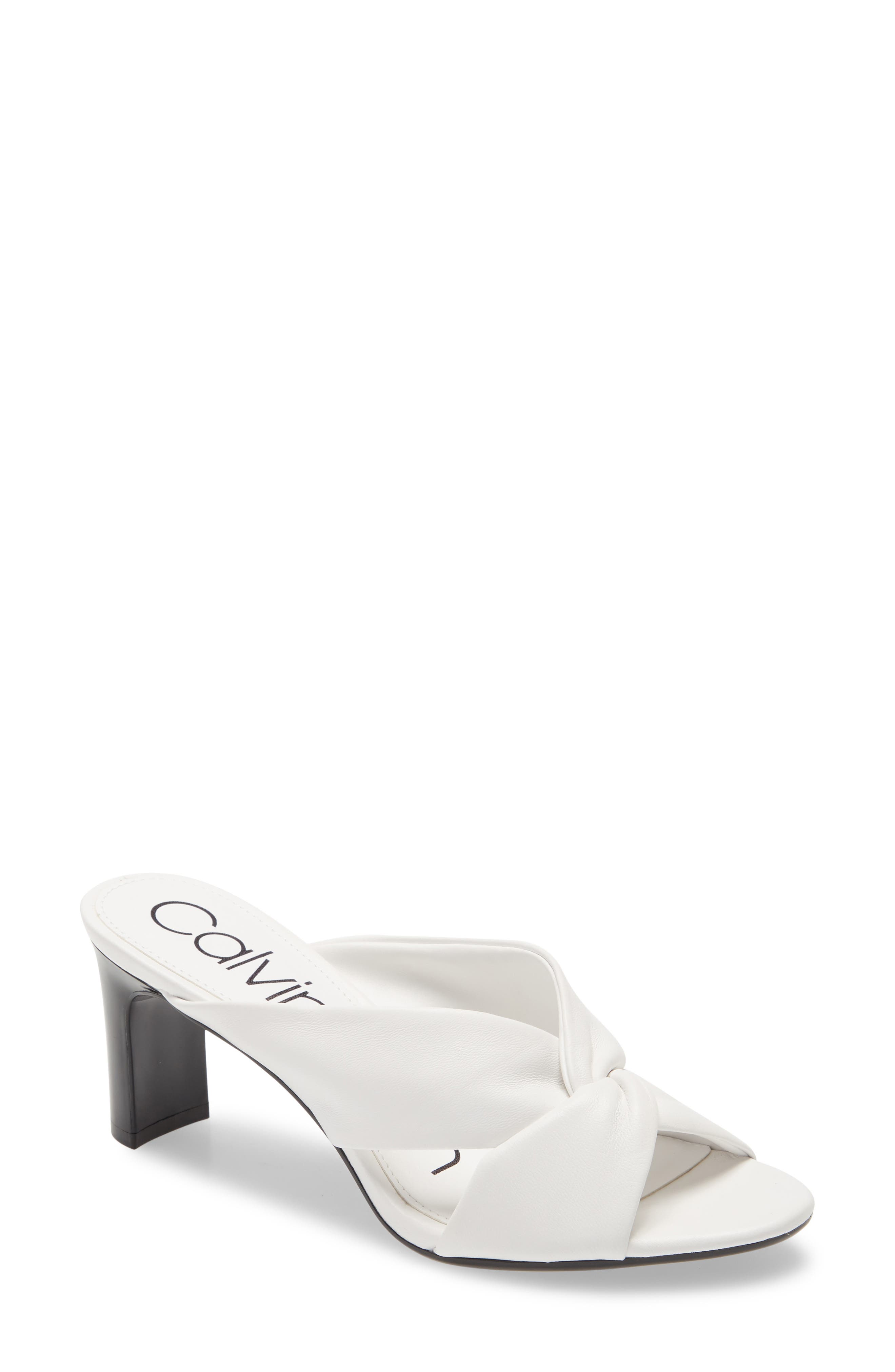 UPC 194060411255 product image for Women's Calvin Klein Omarion Sandal, Size 6.5 M - White | upcitemdb.com