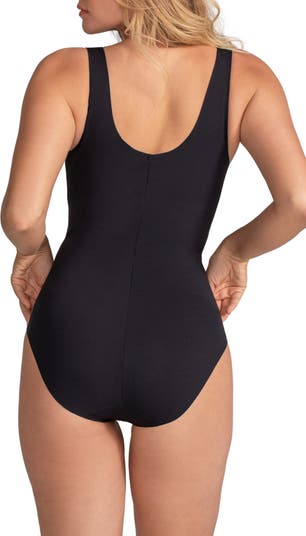 Honeylove Women's Low Back Bodysuit Black 3X