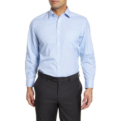 Nordstrom Shop Smartcare(TM) Traditional Fit Check Dress Shirt - Blue