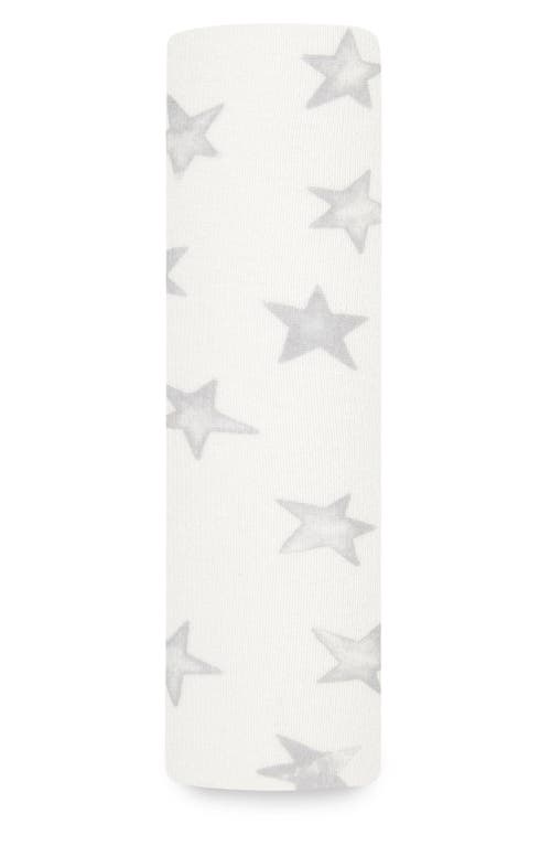 aden + anais Snuggle Knit Swaddle Blanket in Grey Star at Nordstrom