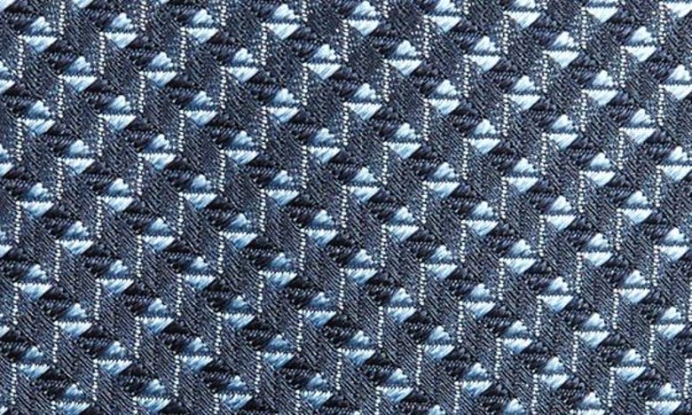 Shop Hugo Boss Geometric Silk Blend Tie In Light Blue