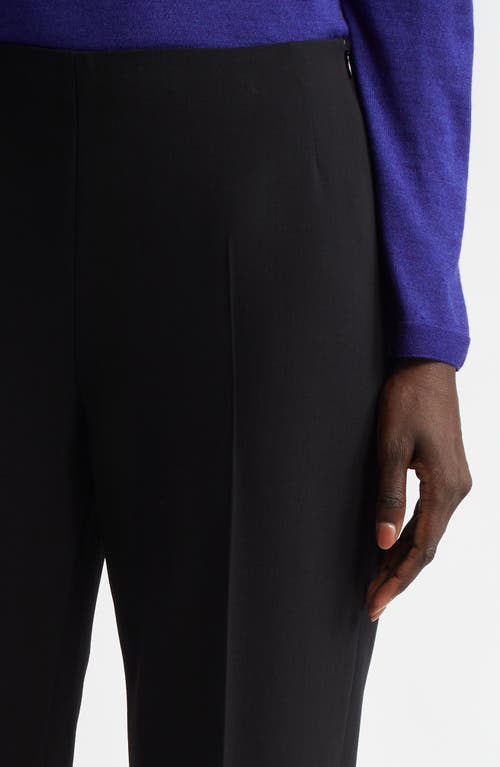 Shop Akris Carole Stretch Wool Double Face Pants In 009 Black