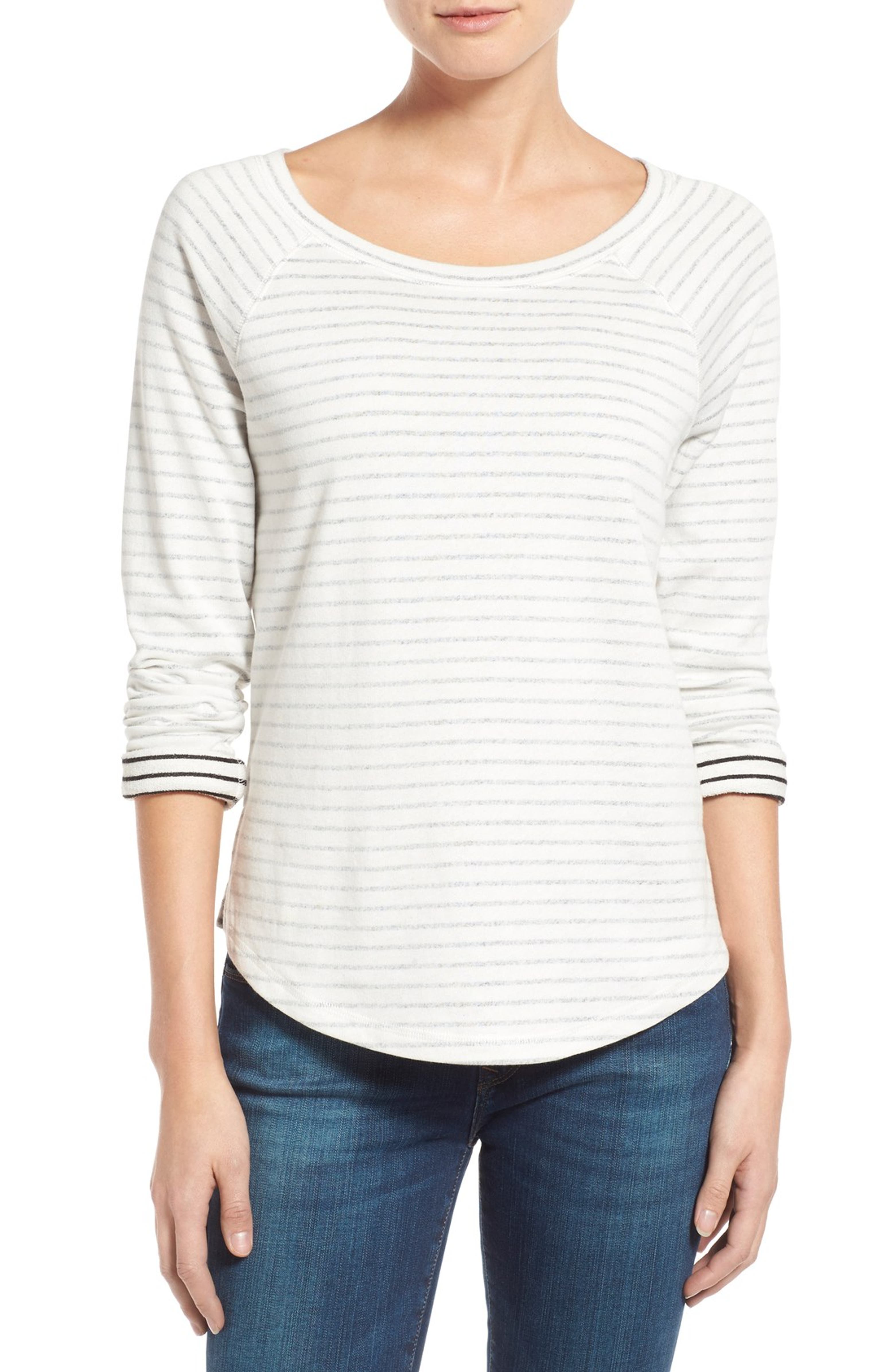 Caslon® Shirttail Sweatshirt (Regular & Petite) | Nordstrom