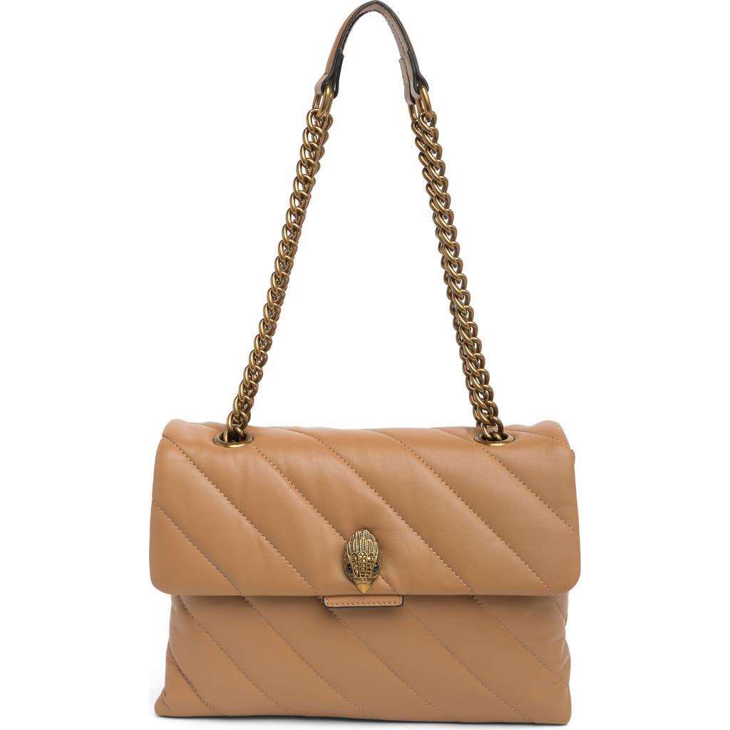 Kurt Geiger London Soho Quilted Shoulder Bag In Camel