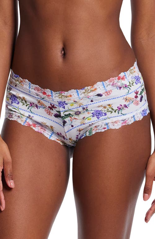 Hanky Panky Floral Print Supima Cotton Boyshorts Flower Crown at Nordstrom,