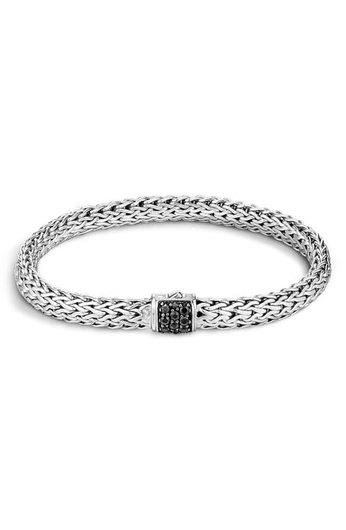 John Hardy Classic Chain 6.5mm Bracelet In Silver/black Sapphire