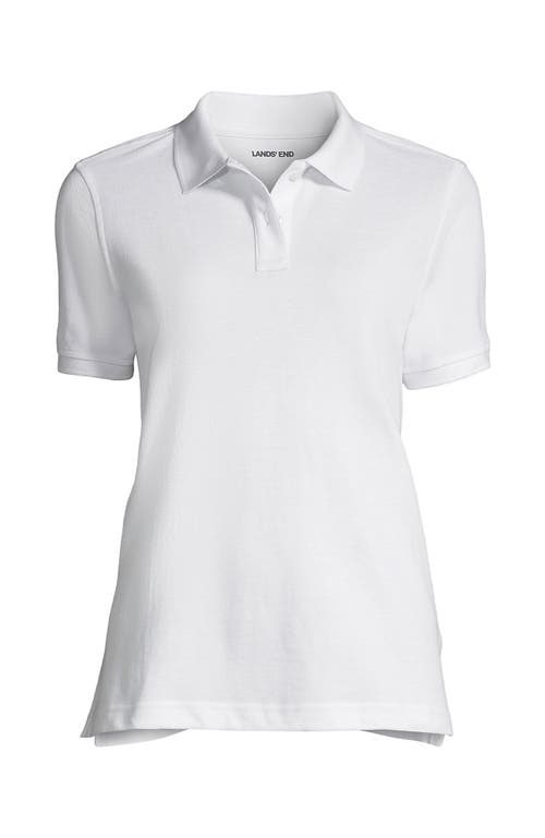 Lands' End Tall Short Sleeve Mesh Polo Shirt In White