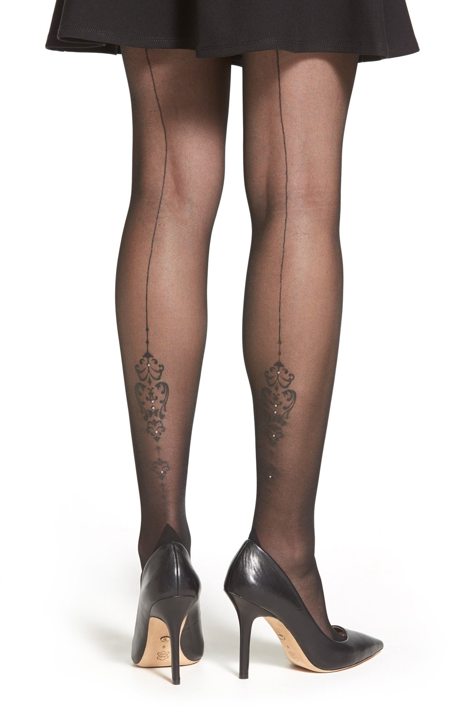 Pretty Polly Embellished Back Pantyhose Nordstrom