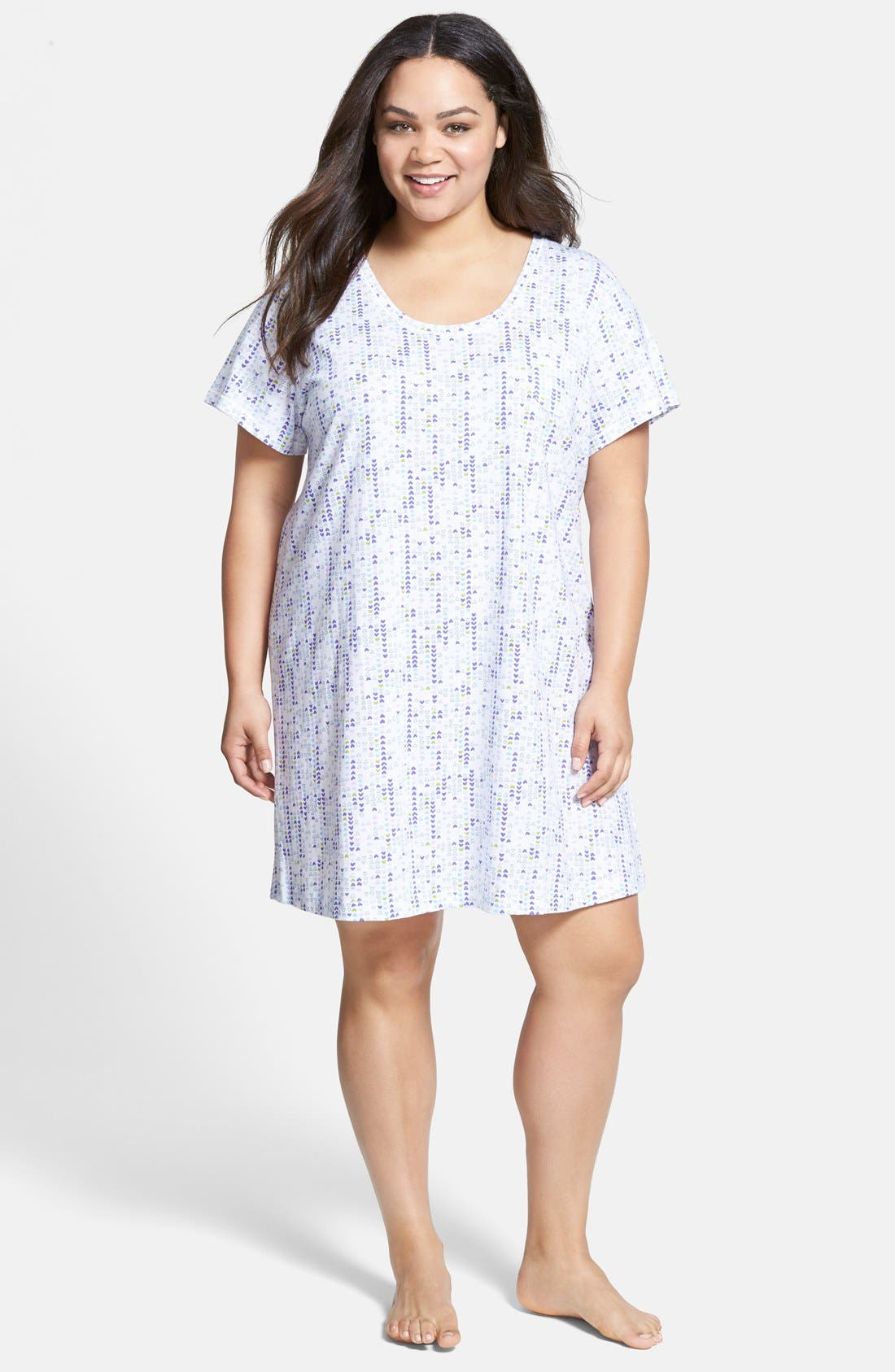 Carole Hochman Designs Print Cotton Sleep Shirt (Plus Size) Nordstrom
