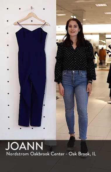 adelyn rae strapless slim leg jumpsuit