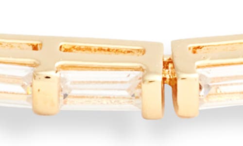 Nordstrom Cubic Zirconia Baguette Slider Bracelet In Clear- Gold