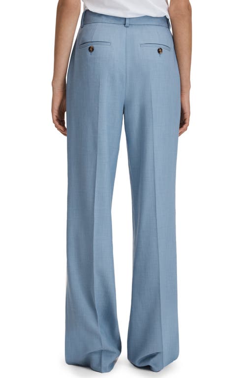 Reiss June High Waist Wide Leg Pants In Blue