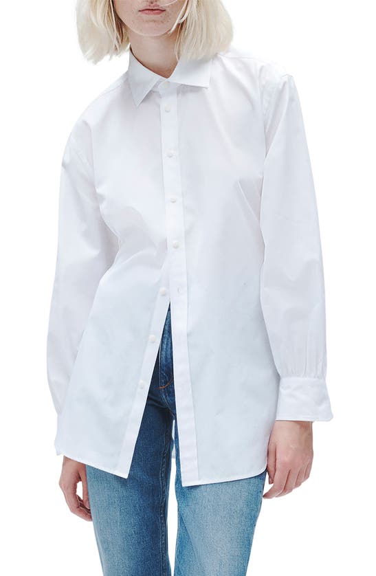 Shop Rag & Bone Ellison Poplin Button-up Shirt In White