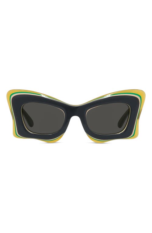 Loewe X Paula's Ibiza 50mm Butterfly Sunglasses In Grey/other/smoke
