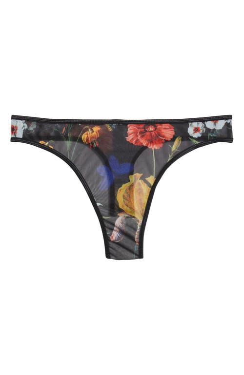 Shop Kilo Brava Floral Mesh Thong In Botanical Garden