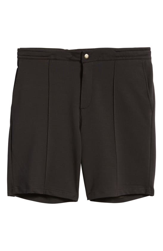 Stone Rose French Terry Shorts In Black
