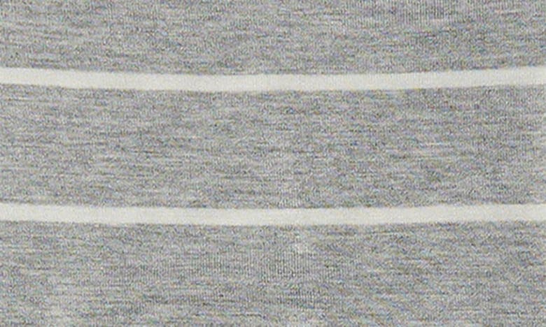 Baby Grey By Everly Grey Stripe Gown & Hat Set In Heather Grey Stripe