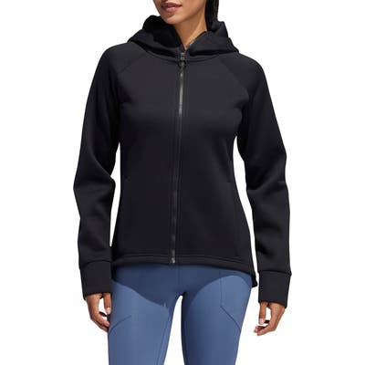 Plus Size Adidas X Universal Standard Performance Drop Tail Hem Zip Hoodie