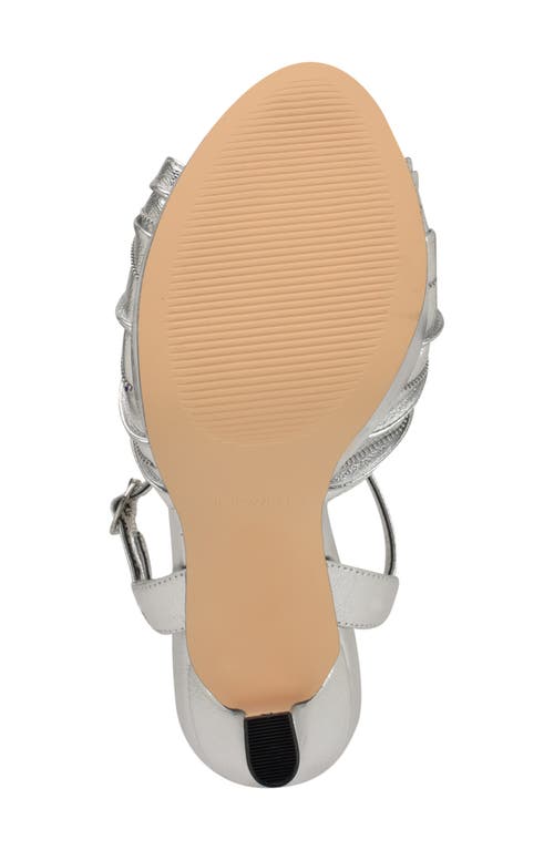 Nine West Women's Winne Knot High Heel Platform Sandals In Silver