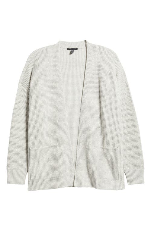 Shop Eileen Fisher Open Front Organic Cotton & Recycled Cashmere Cardigan In Sea Salt