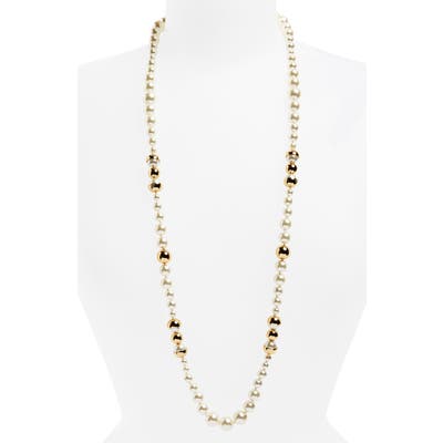 Tory Burch Imitation Pearl Strand Necklace