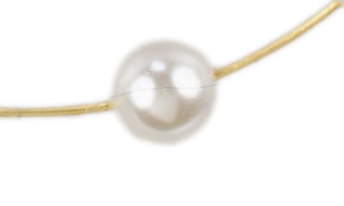 Shop Jardin Crystal & Imitation Pearl Frontal Hoop Drop Earrings In White/gold