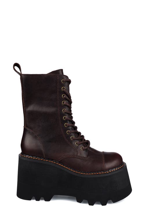 Ziginy Raiza Platform Bootie In Brown