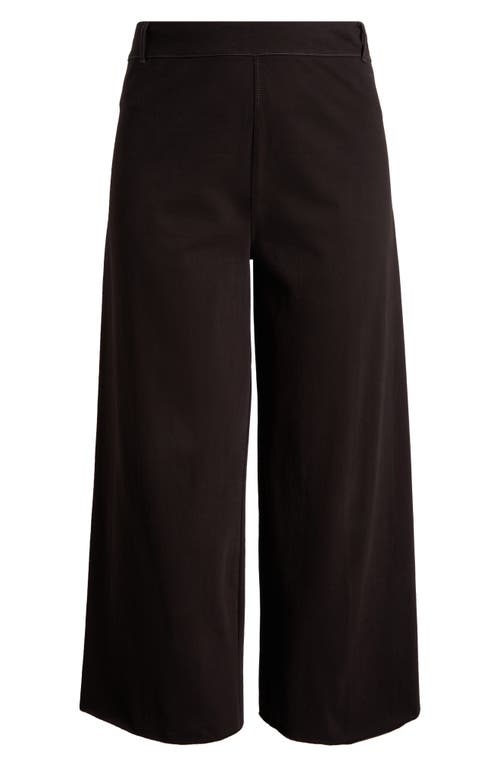 Shop Lyssé Erin High Waist Wide Leg Knit Denim Pants In Double Espresso