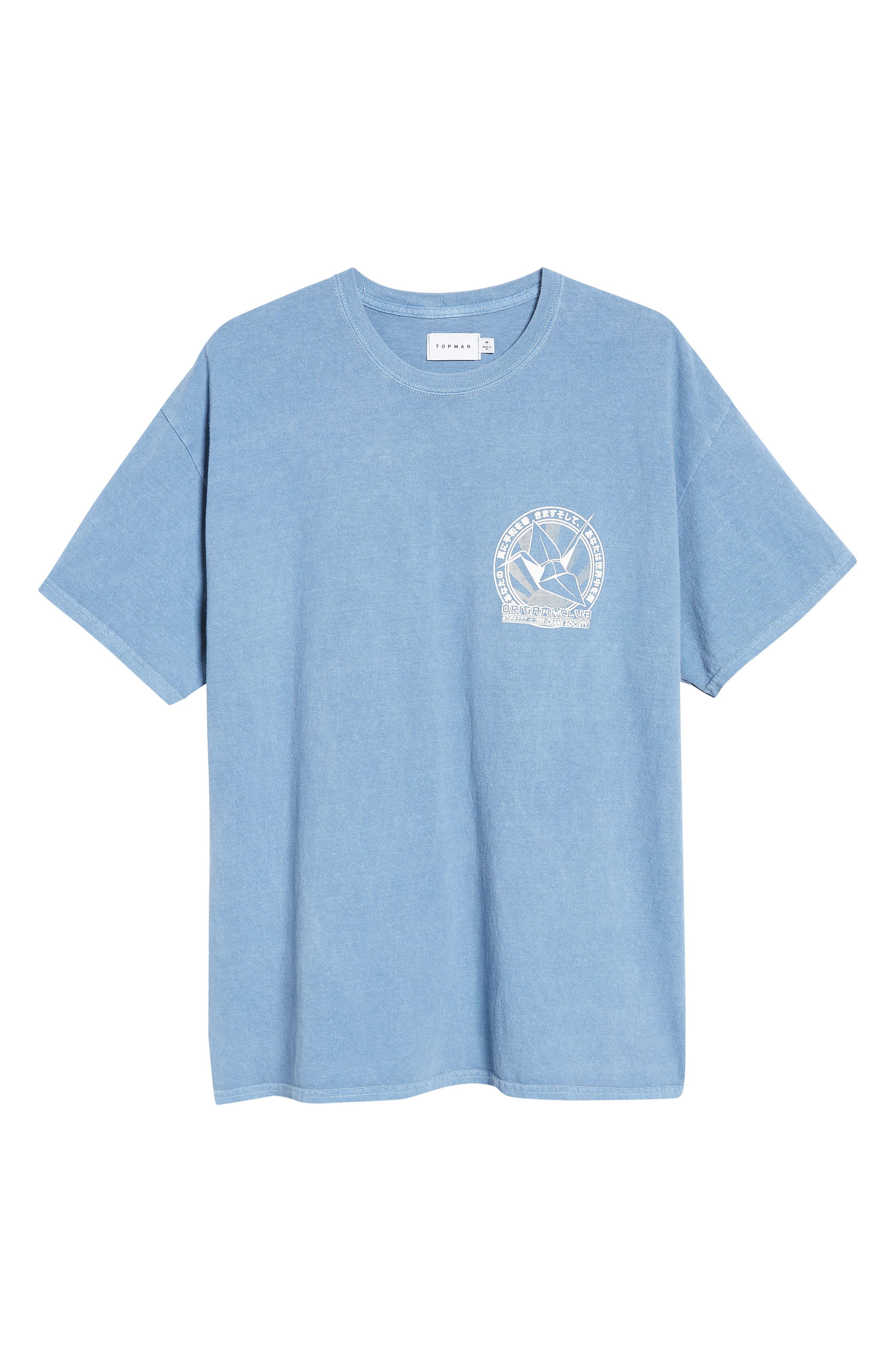 Topman White Blue Rose T Shirt, $30, Topman