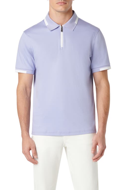 Bugatchi Tipped Quarter Zip Polo at Nordstrom,