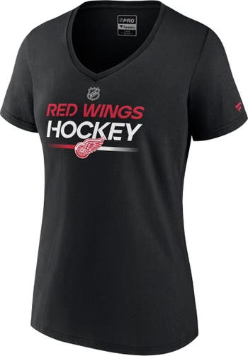 Detroit Red Wings Fanatics Branded Women's Spirit Lace-Up V-Neck