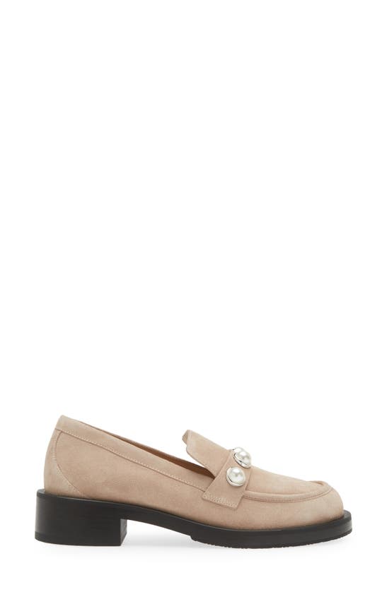 Shop Stuart Weitzman Portia Bold Loafer In Sabbia Leather