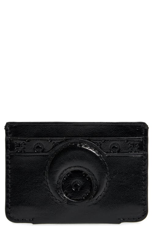 Recycled Leather Card Case in Black