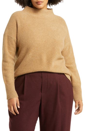 Vince Cashmere Sweater In Heather Sand Shell